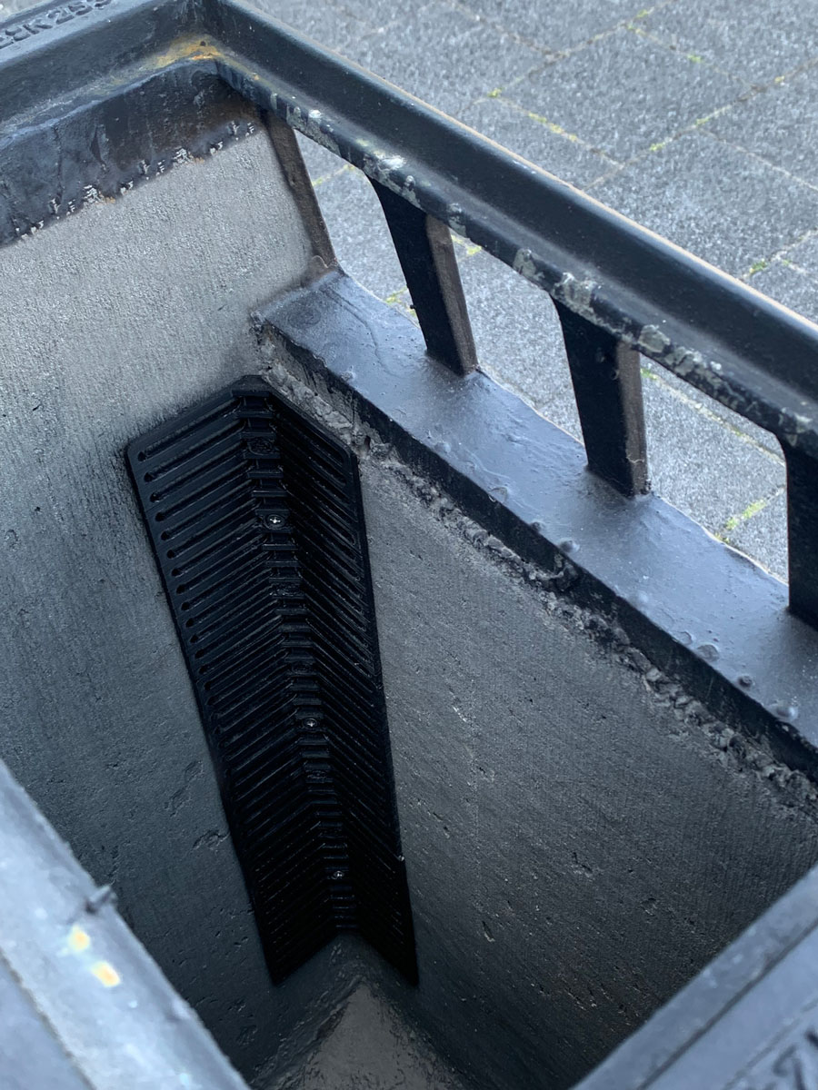 Detail van de hoektrap